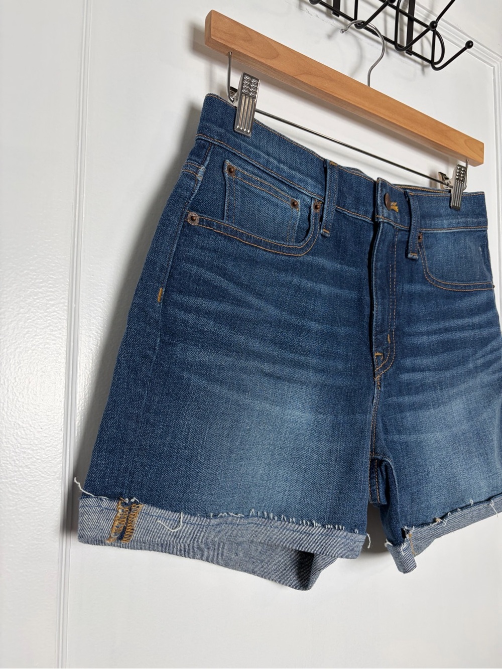 J Crew Classic Denim Jean Short in Dark Pacific Blue Wash - Picture 12 of 16